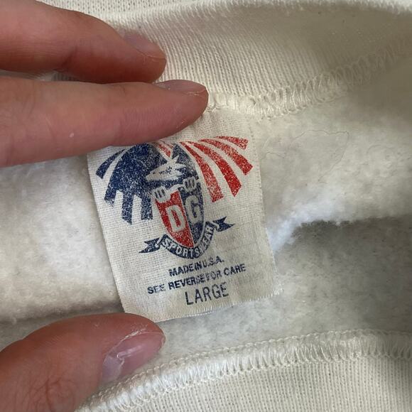 Vintage 80s 90s Handyman Excuses White Men L Pullover Funny Joke Sweatshirt - Picture 5 of 9